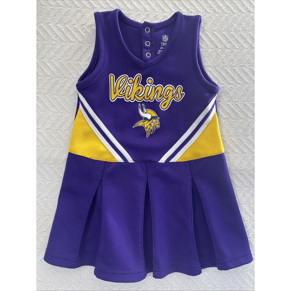 NFL Team Apparel Minnesota Vikings Girls 4T Cheerleader Dress